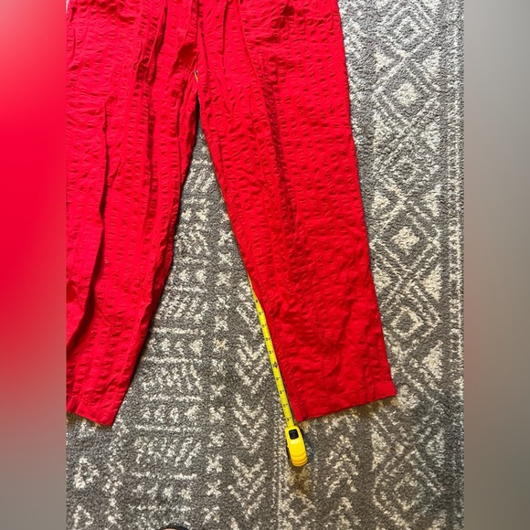 100% cotton Woman Within Vibrant Red Textured Pants size 20W (SKU P203) - Picture 10 of 11